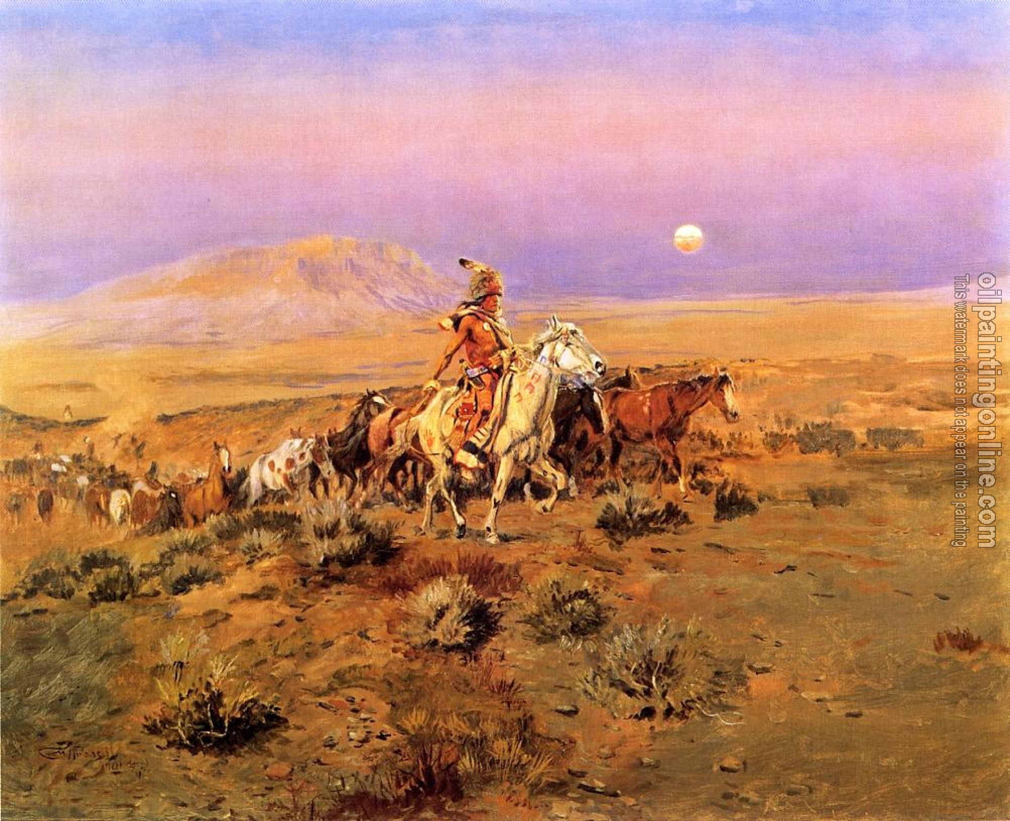 Charles Marion Russell - The Horse Thieves